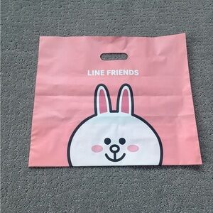 NEW Line Friends Choco and Cony Pink Plastic Shopping Bag